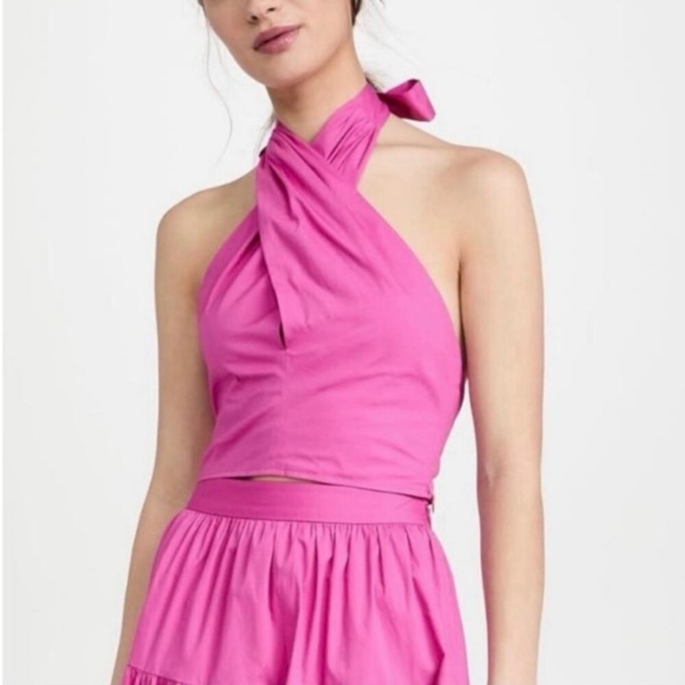 NWOT STAUD Kai Halter Top in Peony SZ 10
